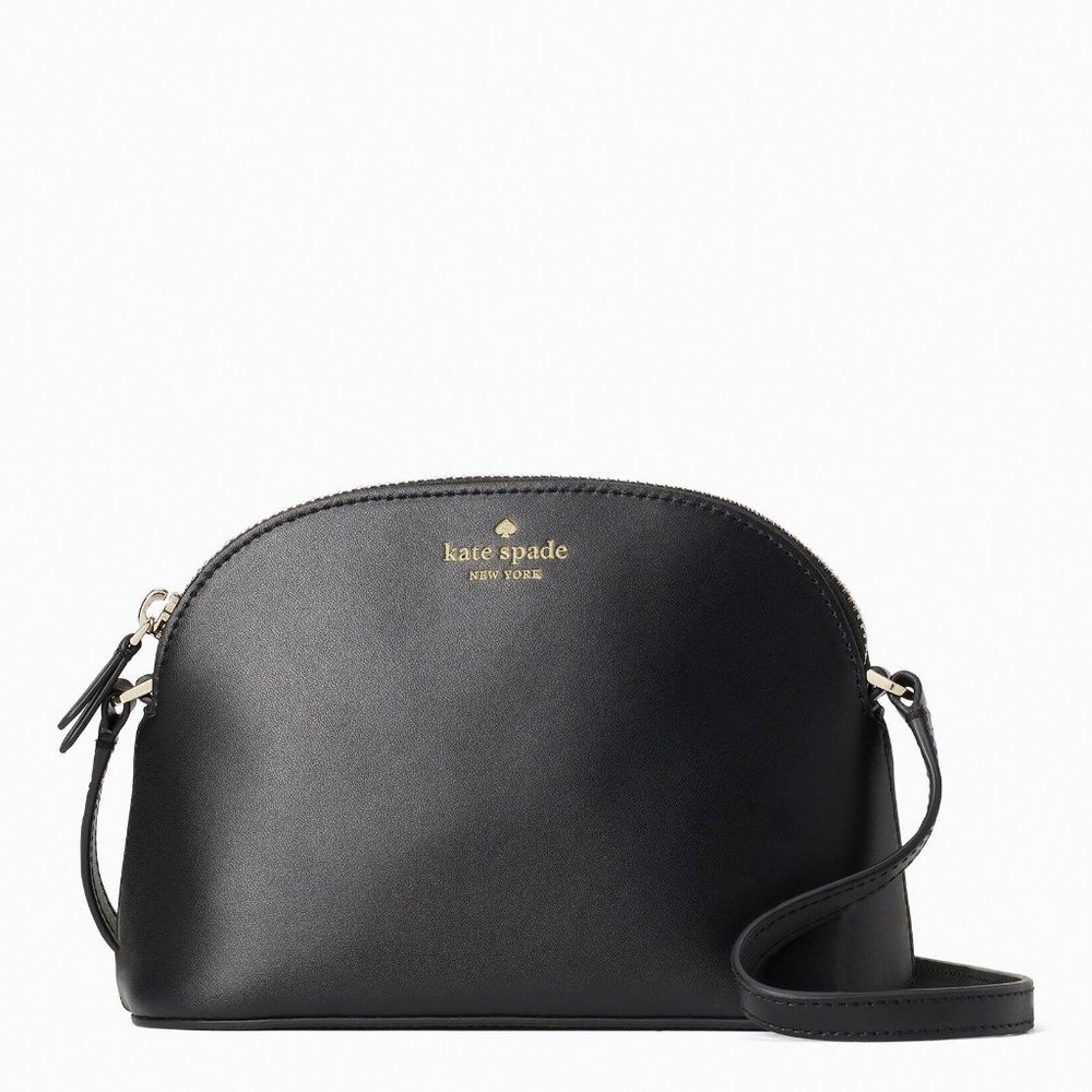 New Kate Spade Kali Small Dome Crossbody Leather Black